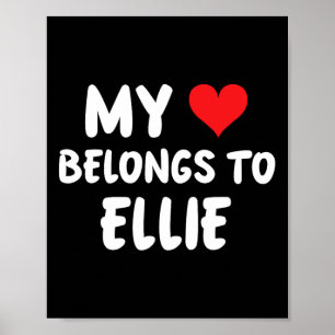 Póster Ellie - Mi corazón pertenece a Ellie - Amor 