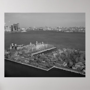 Póster Ellis Island y NYC Harbour Photography
