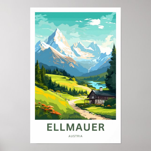 Póster Ellmauer Austria Travel Print (Frente)