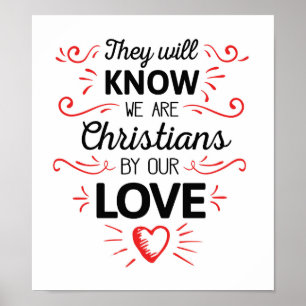 Póster Ellos sabrán que somos cristianos por nuestro amor