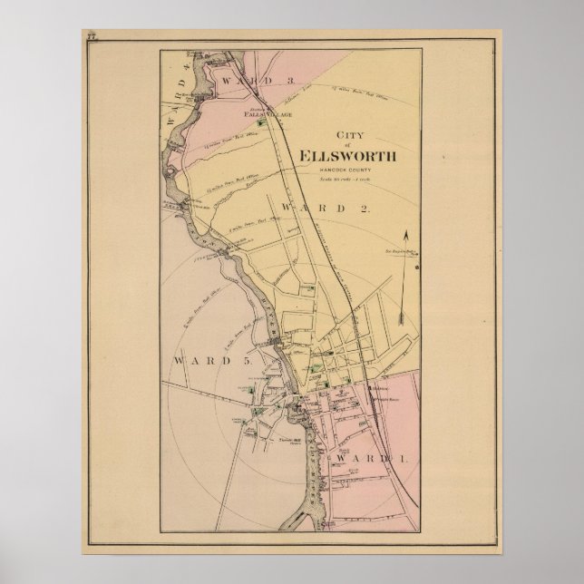 Póster Ellsworth, Maine (Frente)