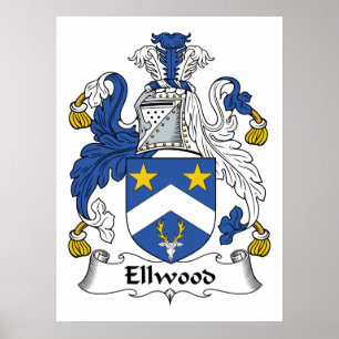 Póster Ellwood Family Crest