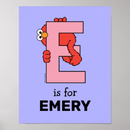 Póster Elmo Alfabeto | E Rosa