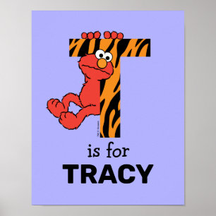 Póster Elmo Alfabeto T Tigre