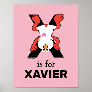 Póster Elmo Alfabeto   X Xray