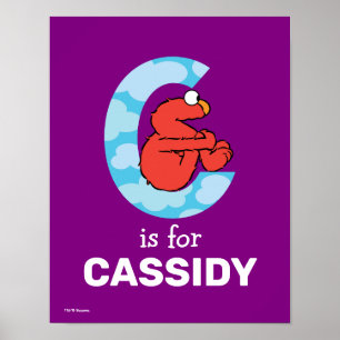 Póster Elmo Alphabet C Clouds