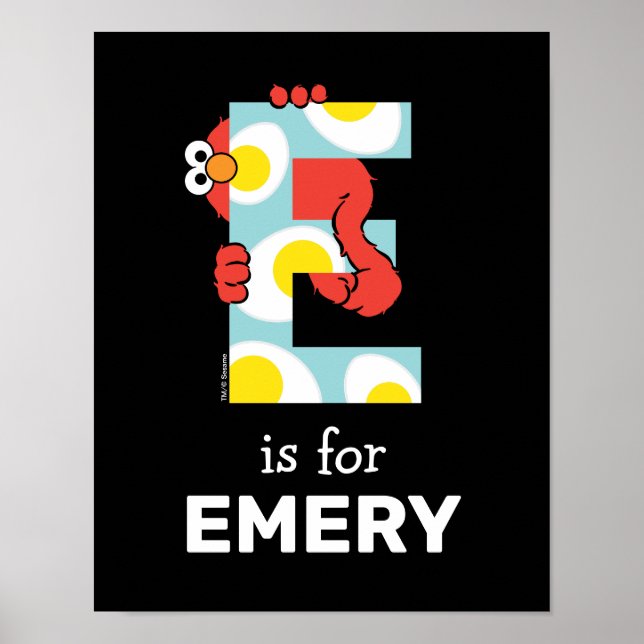 Póster Elmo Alphabet | E Huevos (Frente)