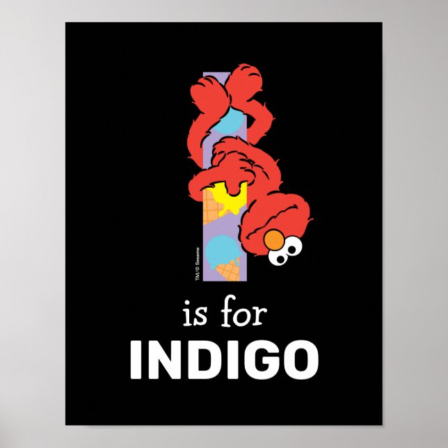 Póster Elmo Alphabet | I Helado (Frente)