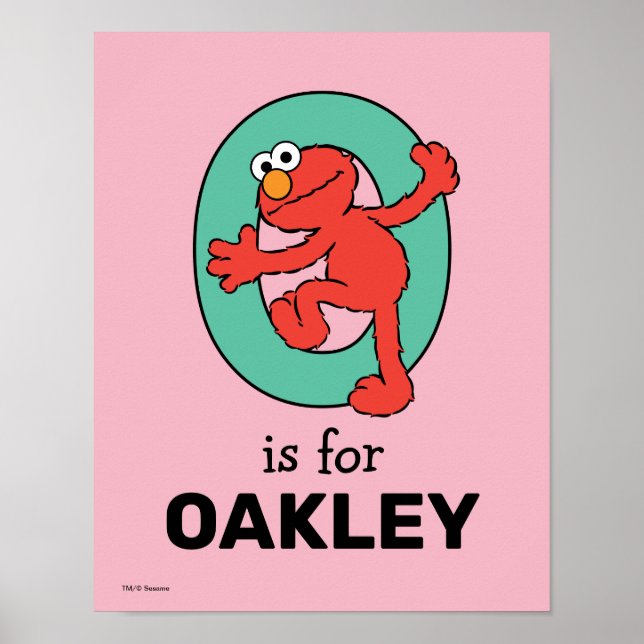 Póster Elmo Alphabet | O VERDE AZULADO (Frente)
