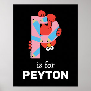 Póster Elmo Alphabet P Pencil