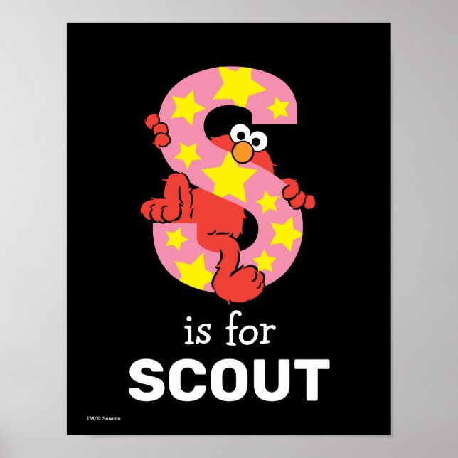 Póster Elmo Alphabet | S Star (Frente)