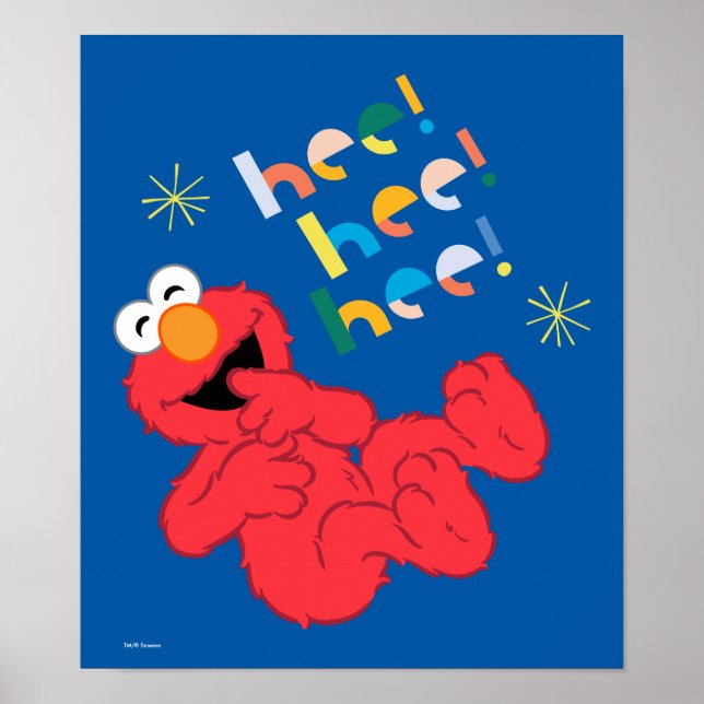 Póster ¡Elmo Hee! ¡Aquí! ¡Aquí! (Frente)