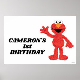 Póster Elmo simple 1er cumpleaños