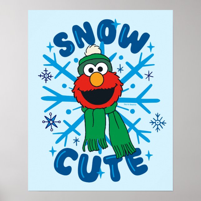 Póster Elmo Snow Cute (Frente)