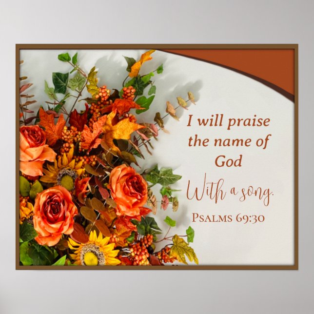 Póster Elogiarlo con Acción de Gracias (Frente)