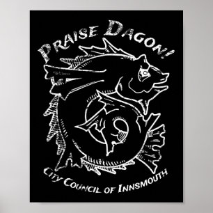 Póster Elogio Dagon Innsmouth Lovecraft Fish Horror