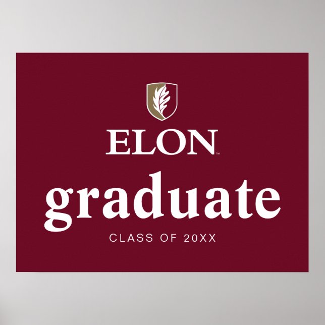 Póster Elon | Graduado 20XX (Frente)