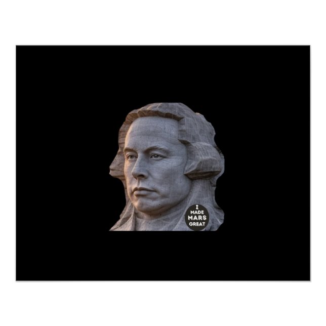 Póster Elon Mount Rushmore Trump Musk unisex (Anverso)