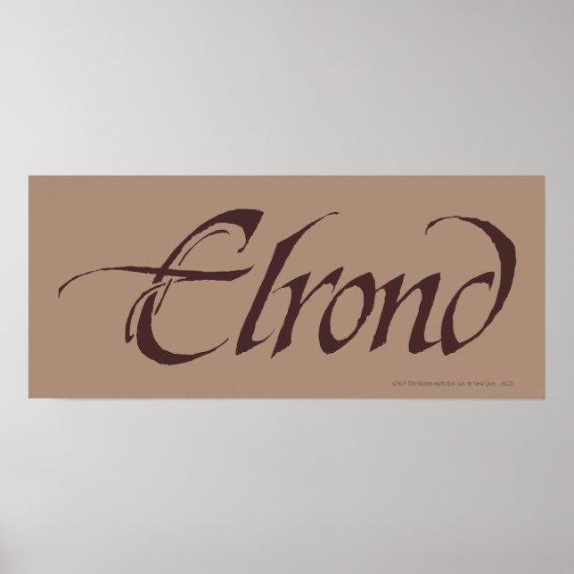 Póster ELROND™ Name Solid (Frente)