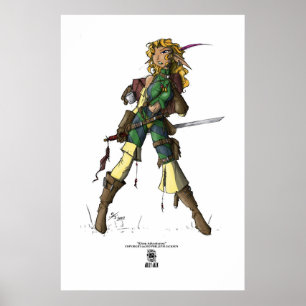 Póster Elven Adventuress (Color)