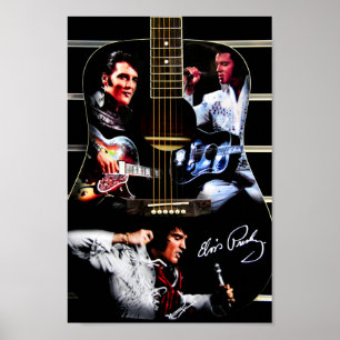 Póster Elvis Presley Durante Su Visita A La Exposición De