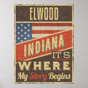 Póster Elwood Indiana