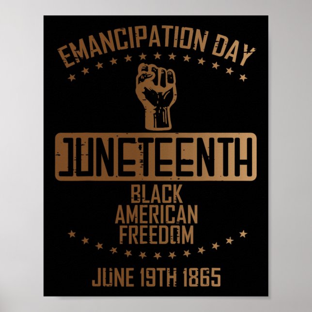 Póster Emancipación 19 de junio de 1865 Hombres Dos (Frente)