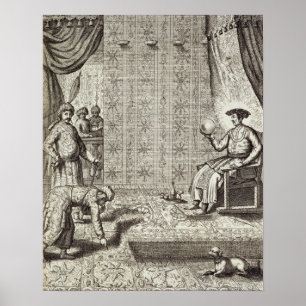 Póster Embajadores chinos a una regla india, de 'Chin