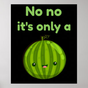 Póster Embarazo Invitación del bebé Melón