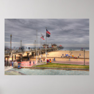 Póster Embarcadero de Huntington Beach