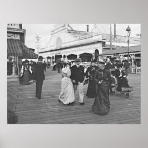 Póster Embarcadero del océano en Atlantic City 1902