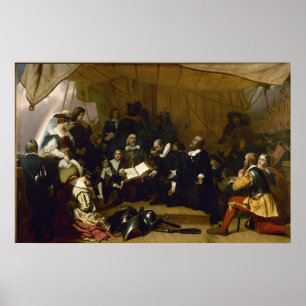 Póster Embarcadura de los peregrinos