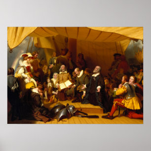 Póster Embarcadura de los peregrinos por Robert Walter We