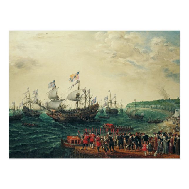 Póster Embarcadura en la margen del Palatino Elector (Anverso)