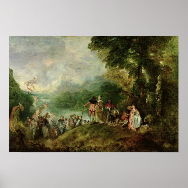 Póster Embarcadura para Cythera, 1717 (Frente)