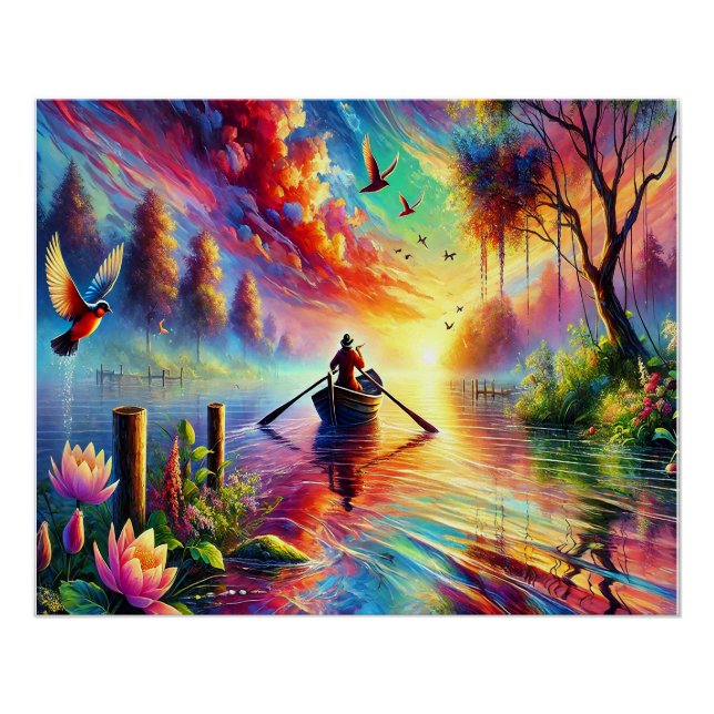 Póster 🚣 ‍ embarcarse en un viaje de ensueño con cada de (Anverso)