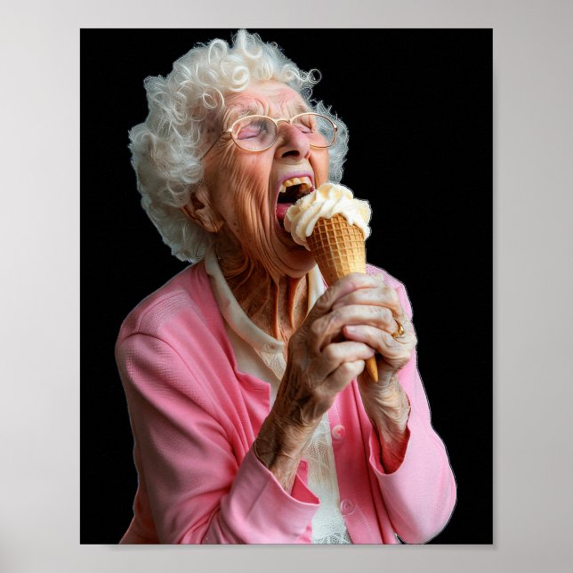 Póster Embarring Old Ladies Meme Grandma Grandmother Gran (Frente)