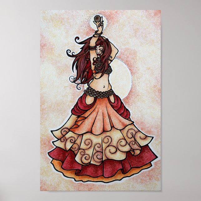 Póster Ember belly dance art (Frente)