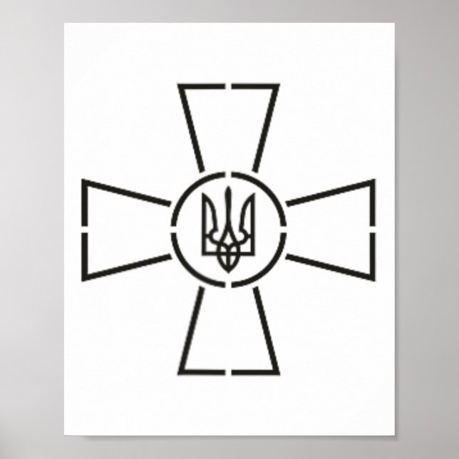 Póster Emblem Of Armed Forces Of Ukrainian Army  (Frente)