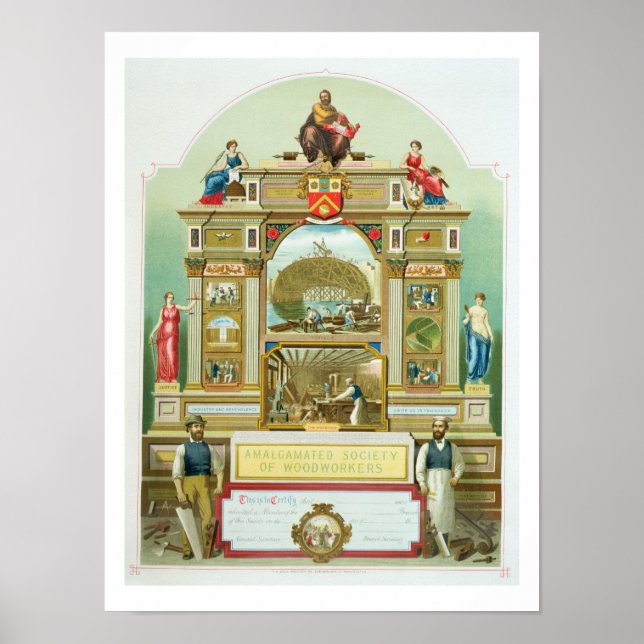 Póster Emblema comercial de la sociedad amalgamada de la  (Frente)