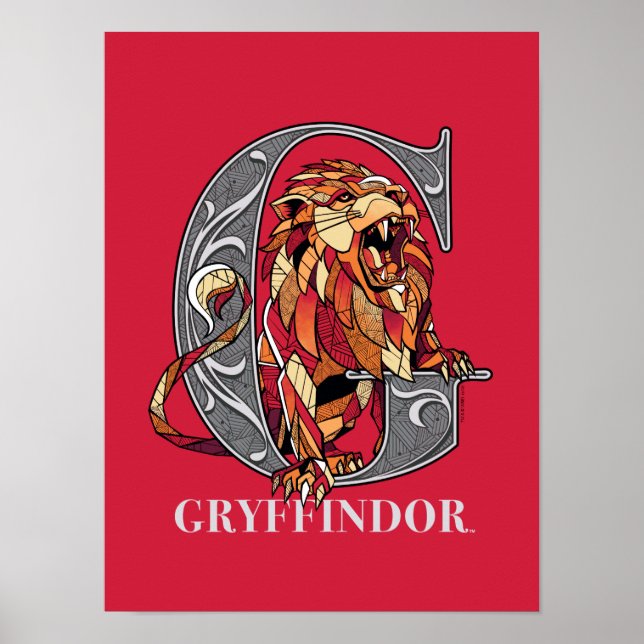 Póster Emblema cruzado GRYFFINDOR™ (Frente)