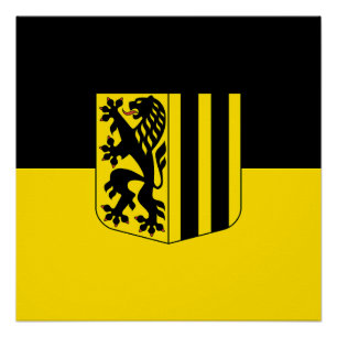 Póster emblema de Dresde bandera de Alemania símbolo escu