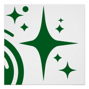 Póster emblema de IA Estrellas de Twinkle, faro de la era