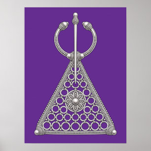 Póster Emblema de joyería tradicional marroquí Amazigh Fí