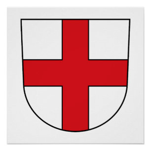Póster emblema de la ciudad de Friburgo Brisgau Alemania