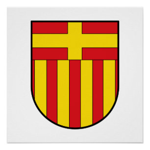 Póster emblema de la ciudad de Paderborn bandera de Alema