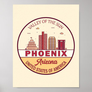 Póster Emblema de la línea aérea de Phoenix Arizona