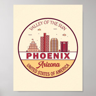 Póster Emblema de la línea aérea de Phoenix Arizona