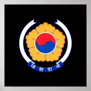 Póster Emblema de la República de Corea