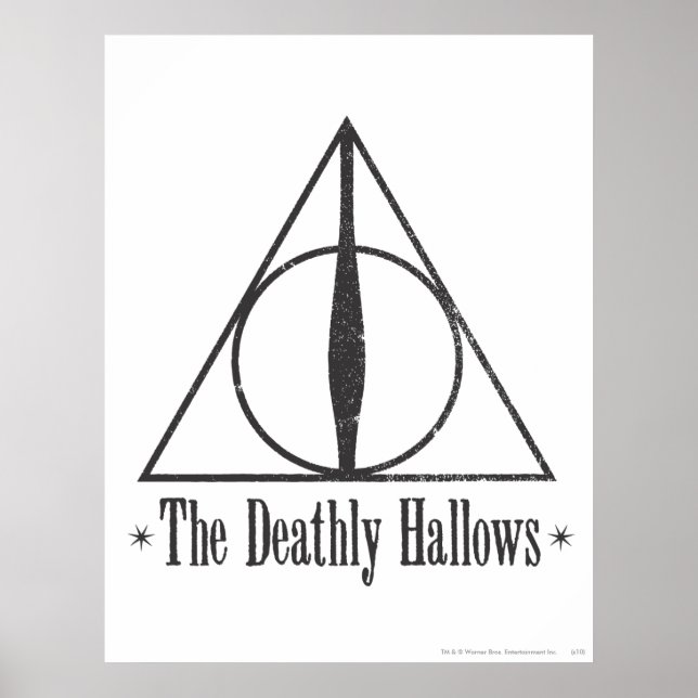 Póster Emblema de las Reliquias de la Muerte de Harry Pot (Frente)